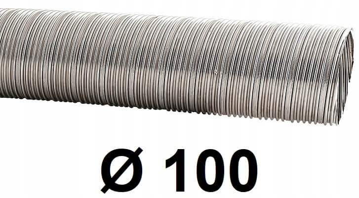 Krbová vložka - Špirálová rúra z nehrdzavejúcej ocele 100 mm / 8 [m]