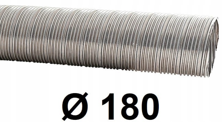 Krbová vložka - Špirálová rúra z nehrdzavejúcej ocele 180 mm / 8 [m]