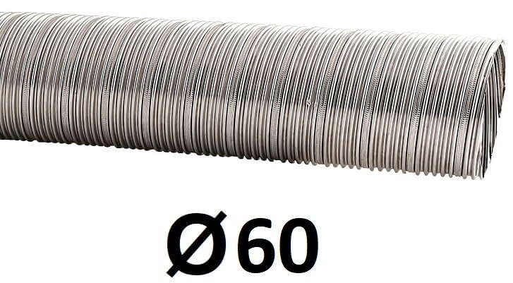 Krbová vložka - Špirálová rúra z nehrdzavejúcej ocele 60 mm / 5 [m]