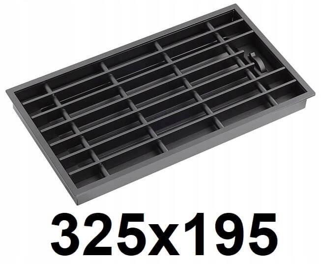 Vetracia mriežka - Krbový rošt 325x195 [mm] ČIERNY