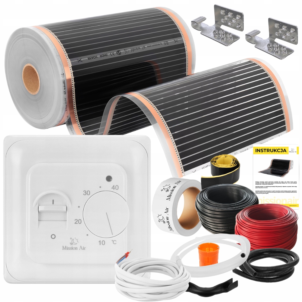 Mission Air SET Fóliová vykurovacia podložka INFRARED 50 cm I 160 W/m² 7m² PTC