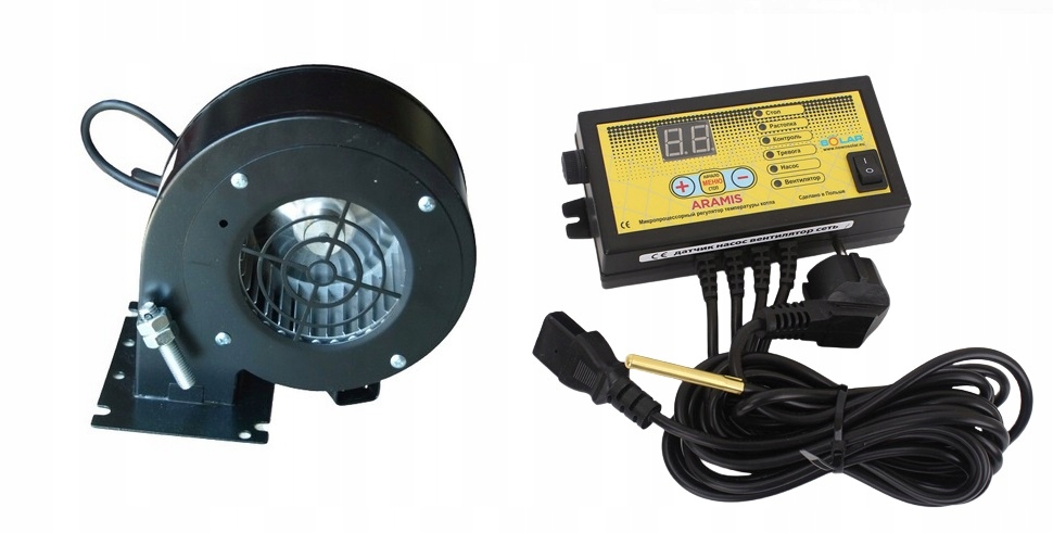 Sada ovládača kotla aramis + hliníkový ventilátor NWS-75