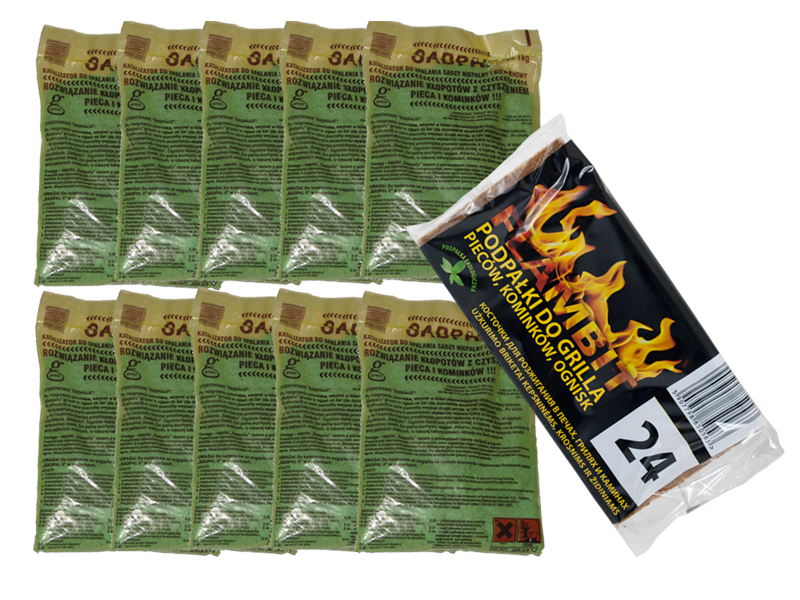 SADPAL 10 kg na spaľovanie sadzí do pece + KINDLING