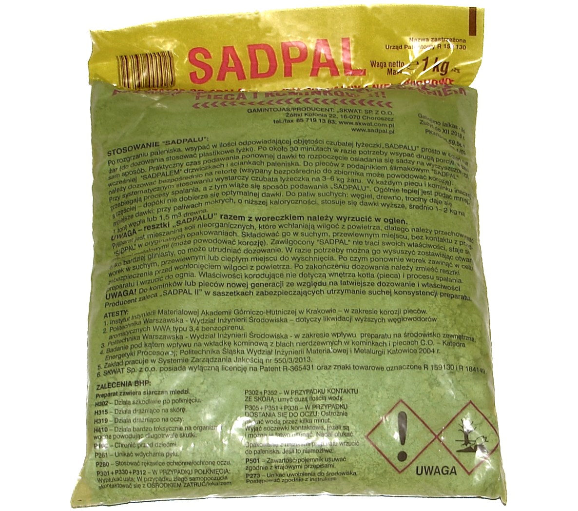 Krbová vložka - SADPAL 30 kg / SADA, TÁRA, NAJLEPŠÍ KATALYZÁTOR