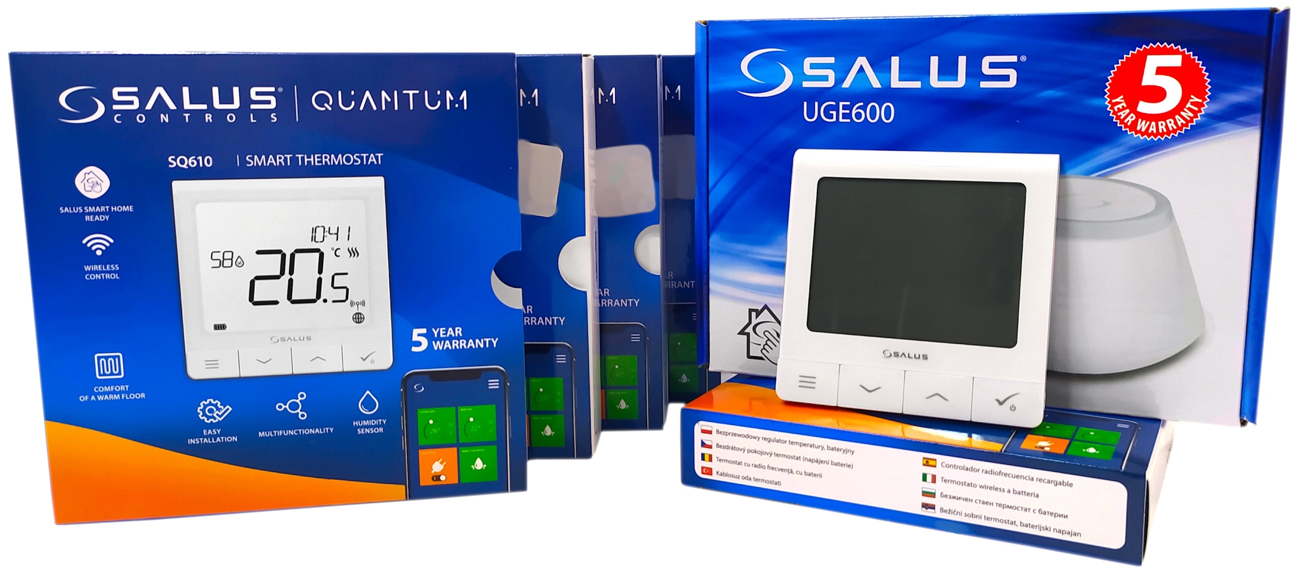 REGULÁTOR SALUS SQ610 x5 + INTERNETOVÁ BRÁNA UGE600