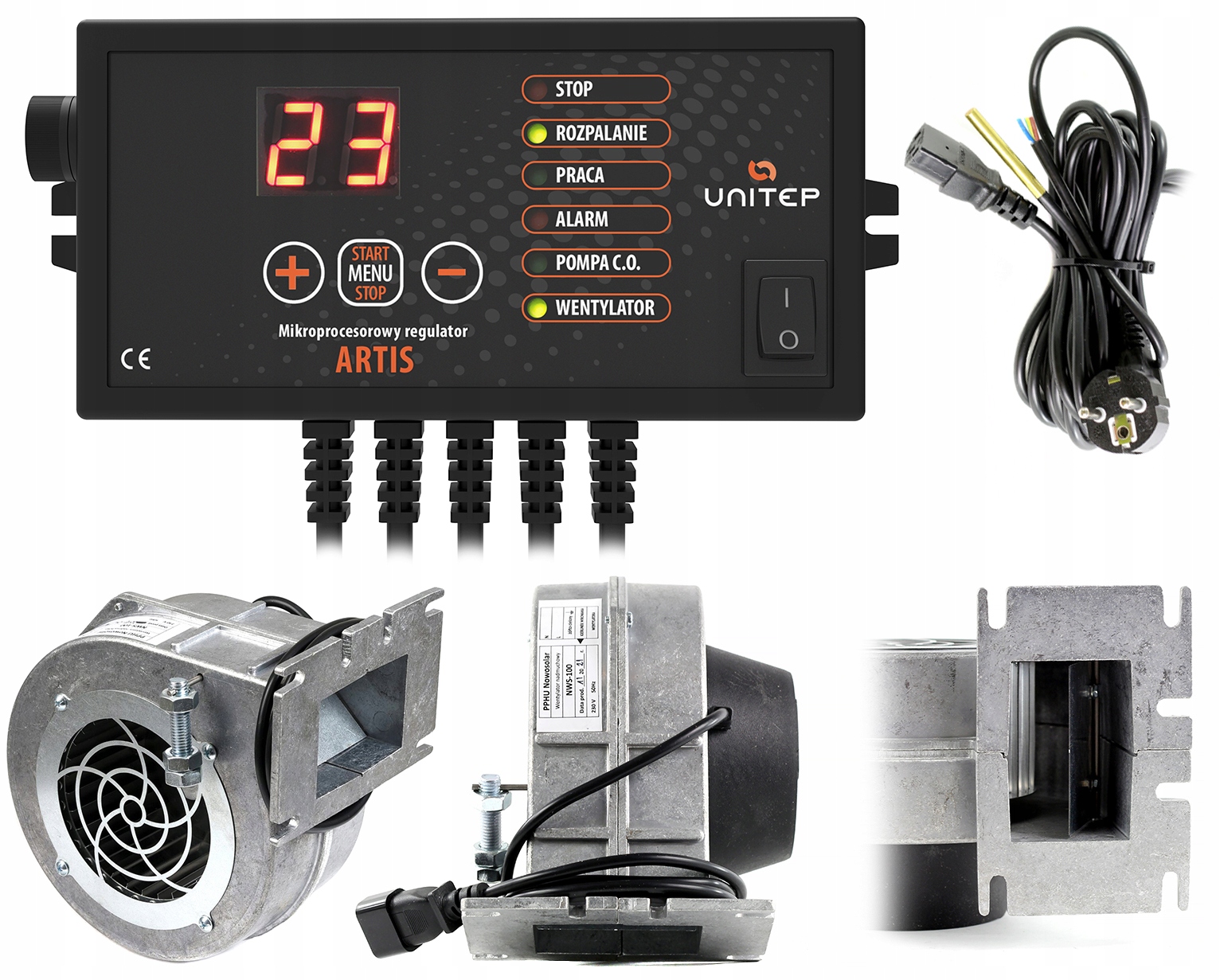 Regulátor kotla + dúchadlo NWS 80 W ALU