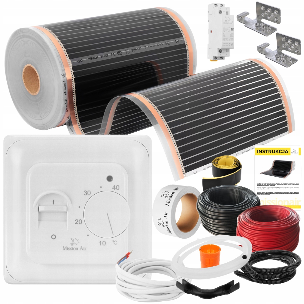 Mission Air SET Fóliová vykurovacia podložka INFRARED 50 cm I 160 W/m² 24m² PTC
