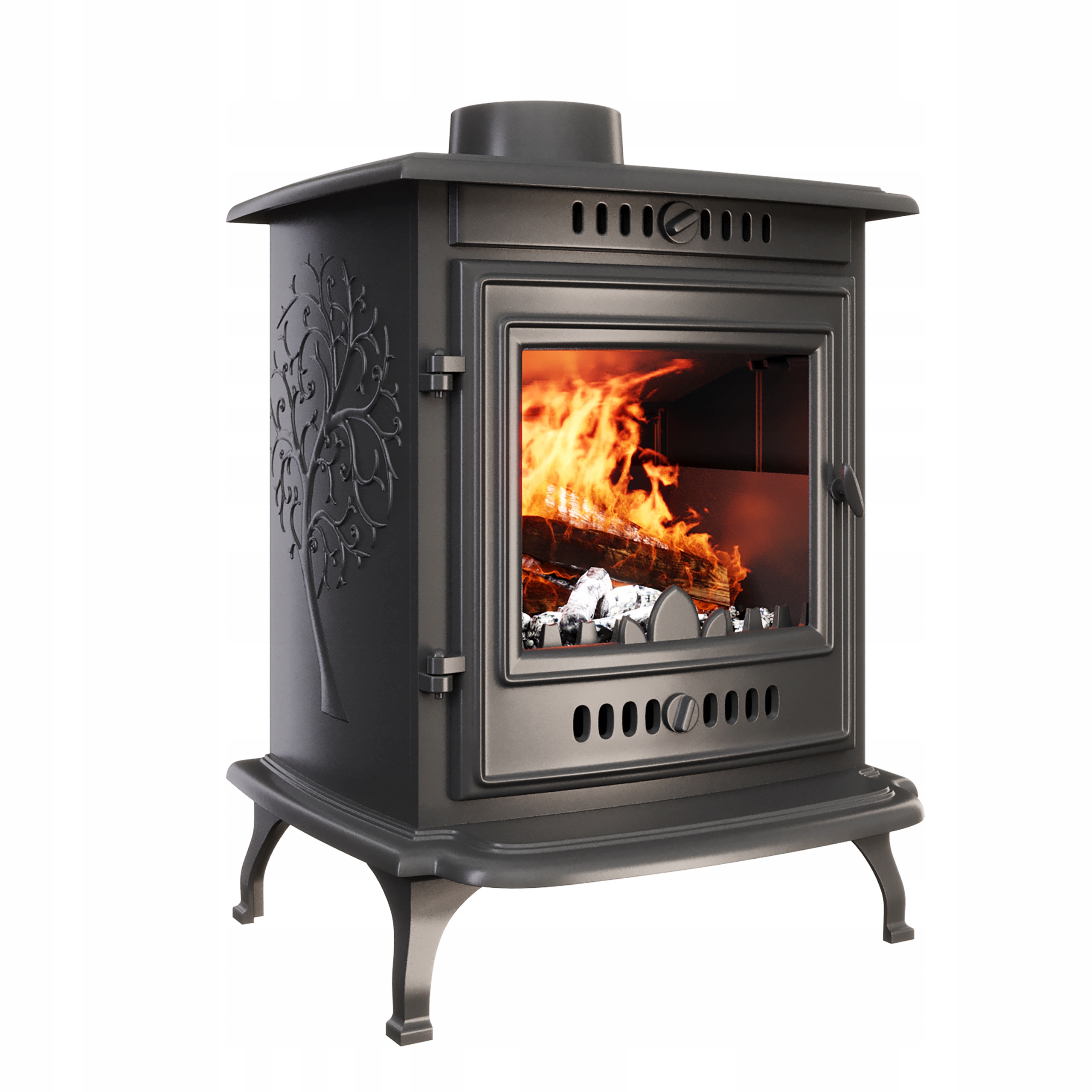Voľne stojace liatinové krbové kachle KAWMET P10 ECO 6,8 kW k7