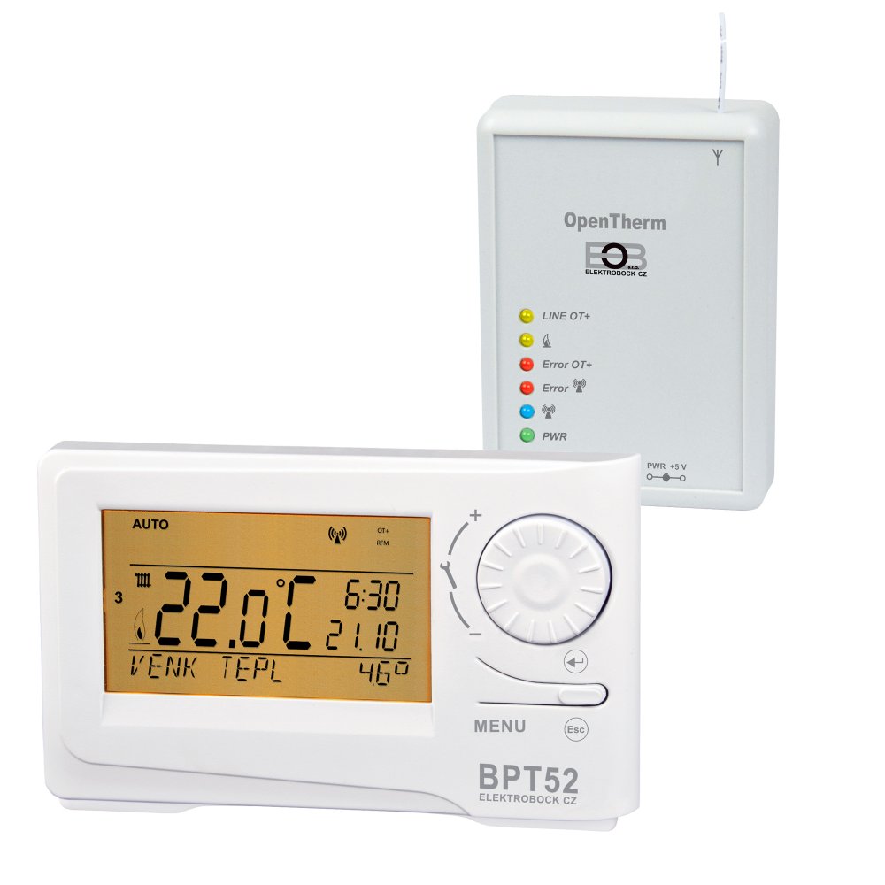 BEZDRÁTOVÝ REGULÁTOR EOB BT52 OPENTHERM + (OT +)