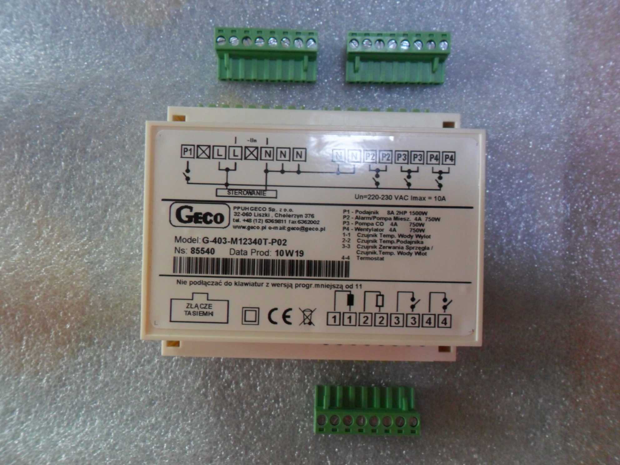 MODUL REGULÁTORA GECO G 403-PO2 NOVÁ STARÁ VERZIA FV