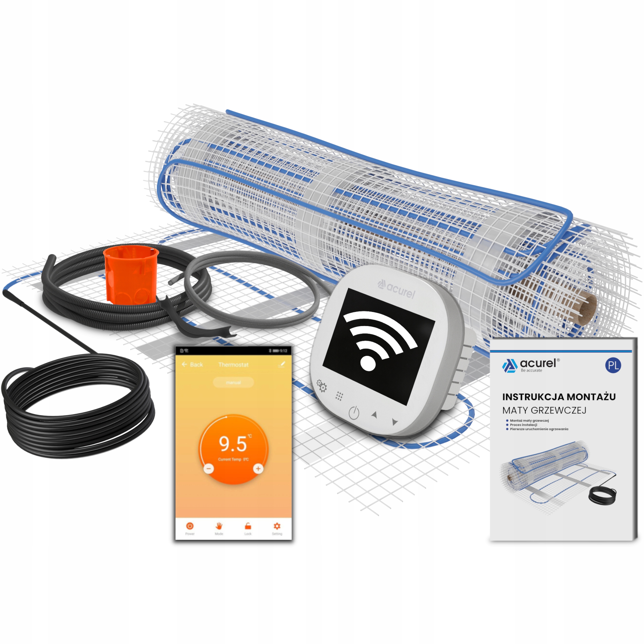 Regulátor termostat wifi 16 a vykurovací mat 6M2