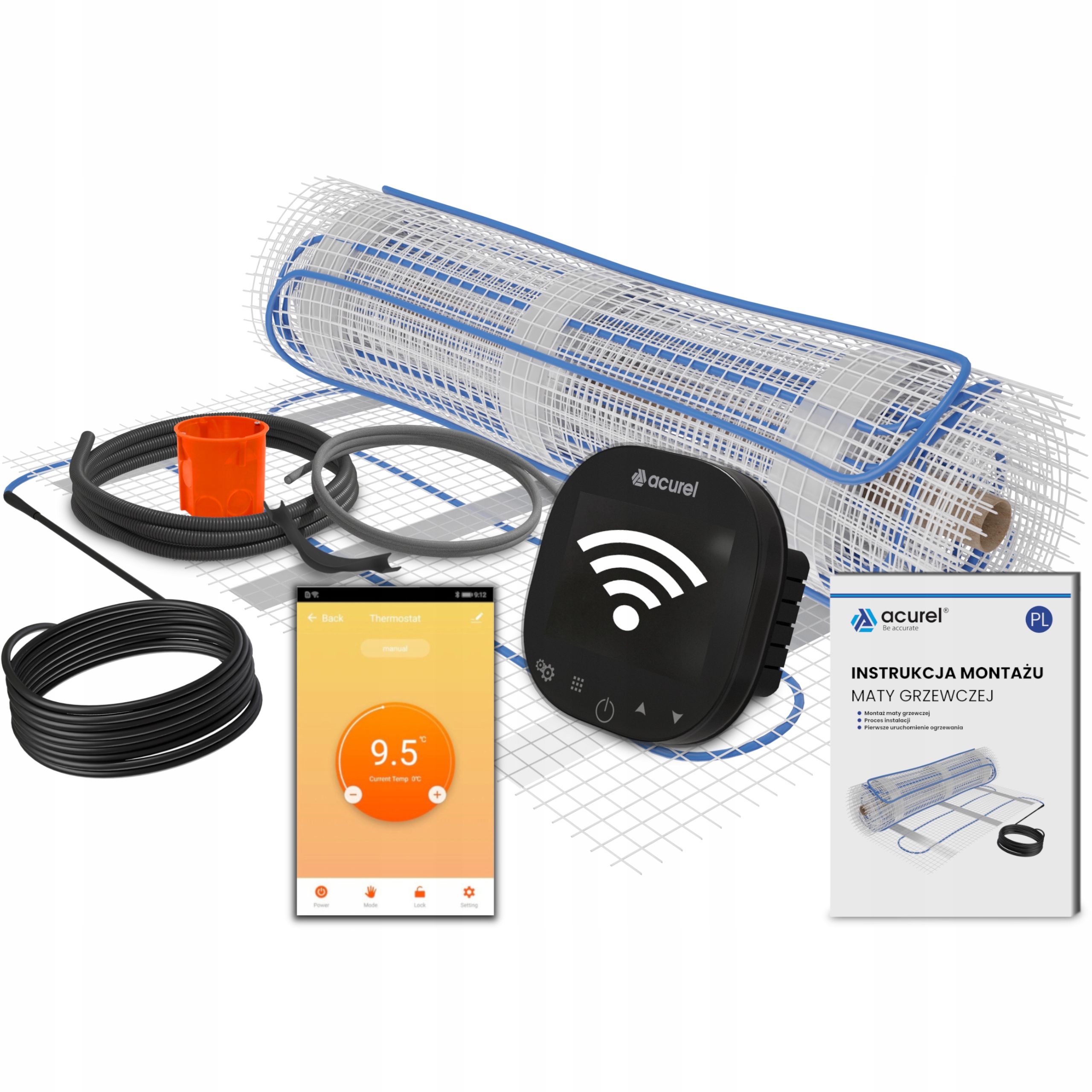 Regulátor termostat wifi 16 a vykurovací mat 8M2