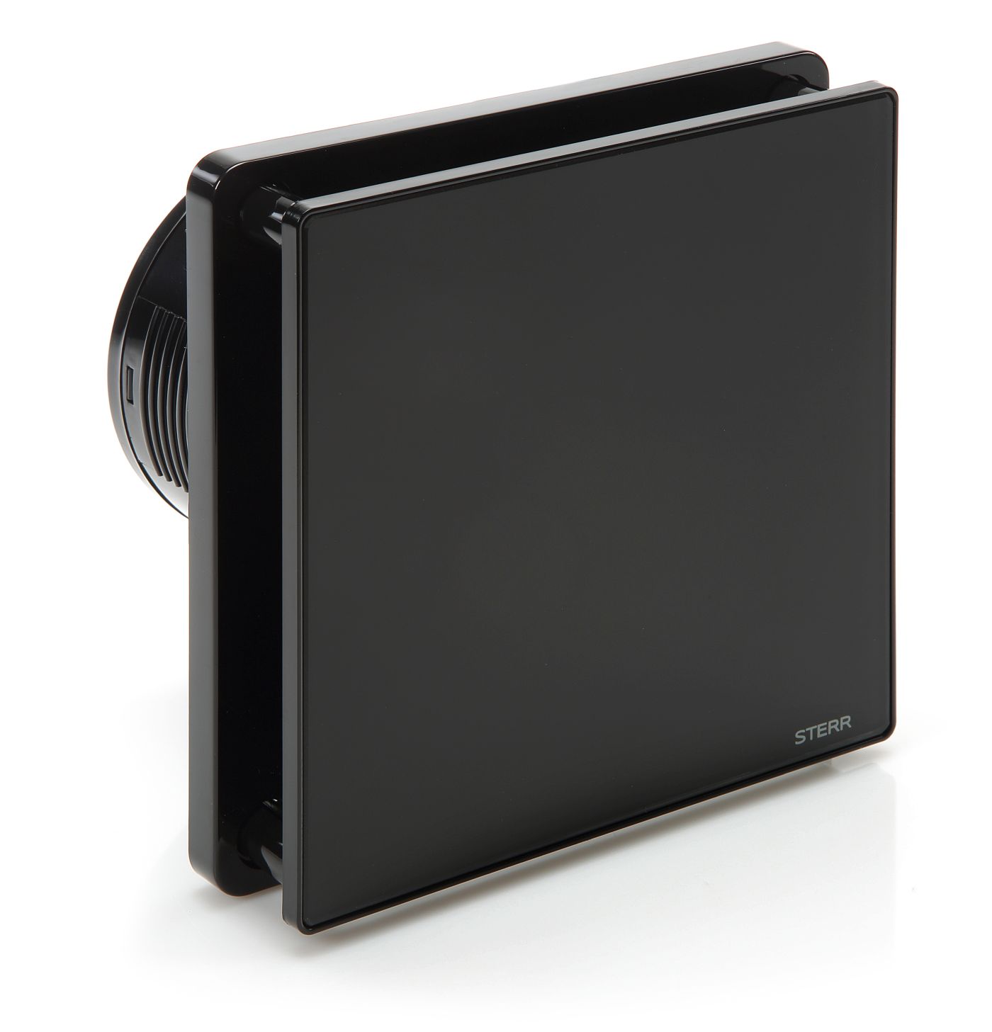 Ventilátor – STERR – Čierny kúpeľňový ventilátor BFS100-B-12 V