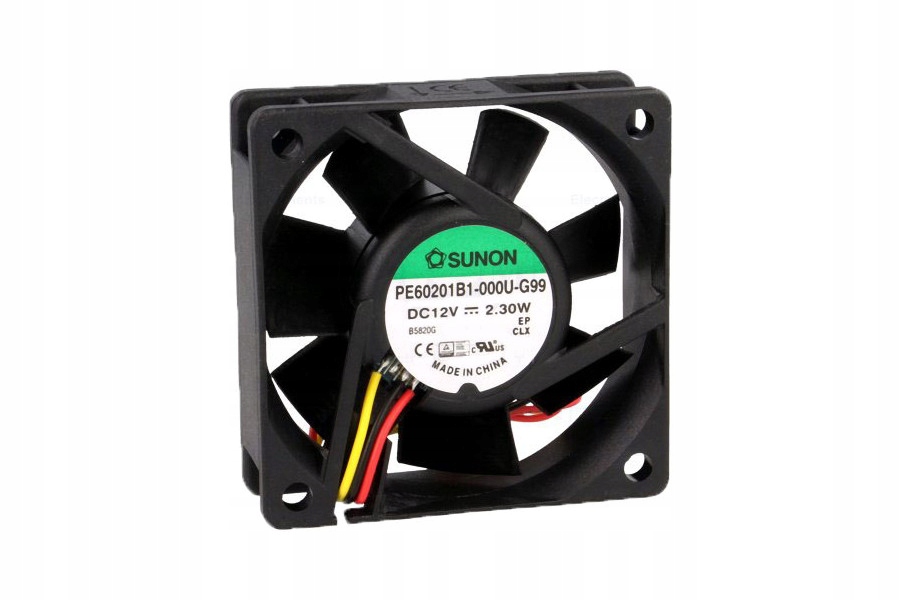 Ventilátor – SUNON DC KULOVÝ VENTILÁTOR 12 V 60 × 60 mm 46m3 / h