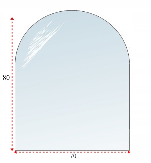 Pec, kachle - Sklo pod krbom temperovanou základňou 80x70