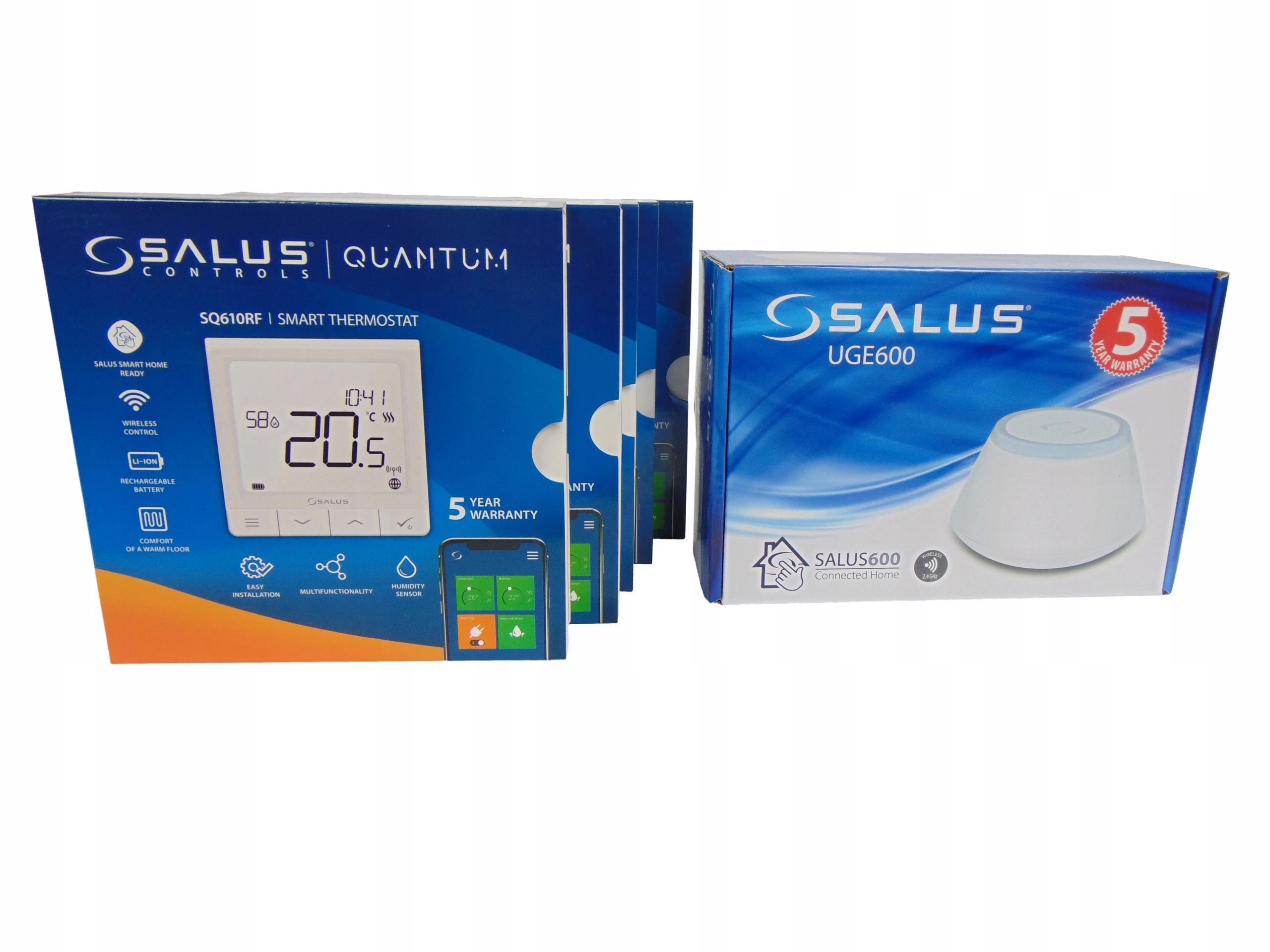 Regulátor Salus SQ610RF 5 ks + brána UGE600