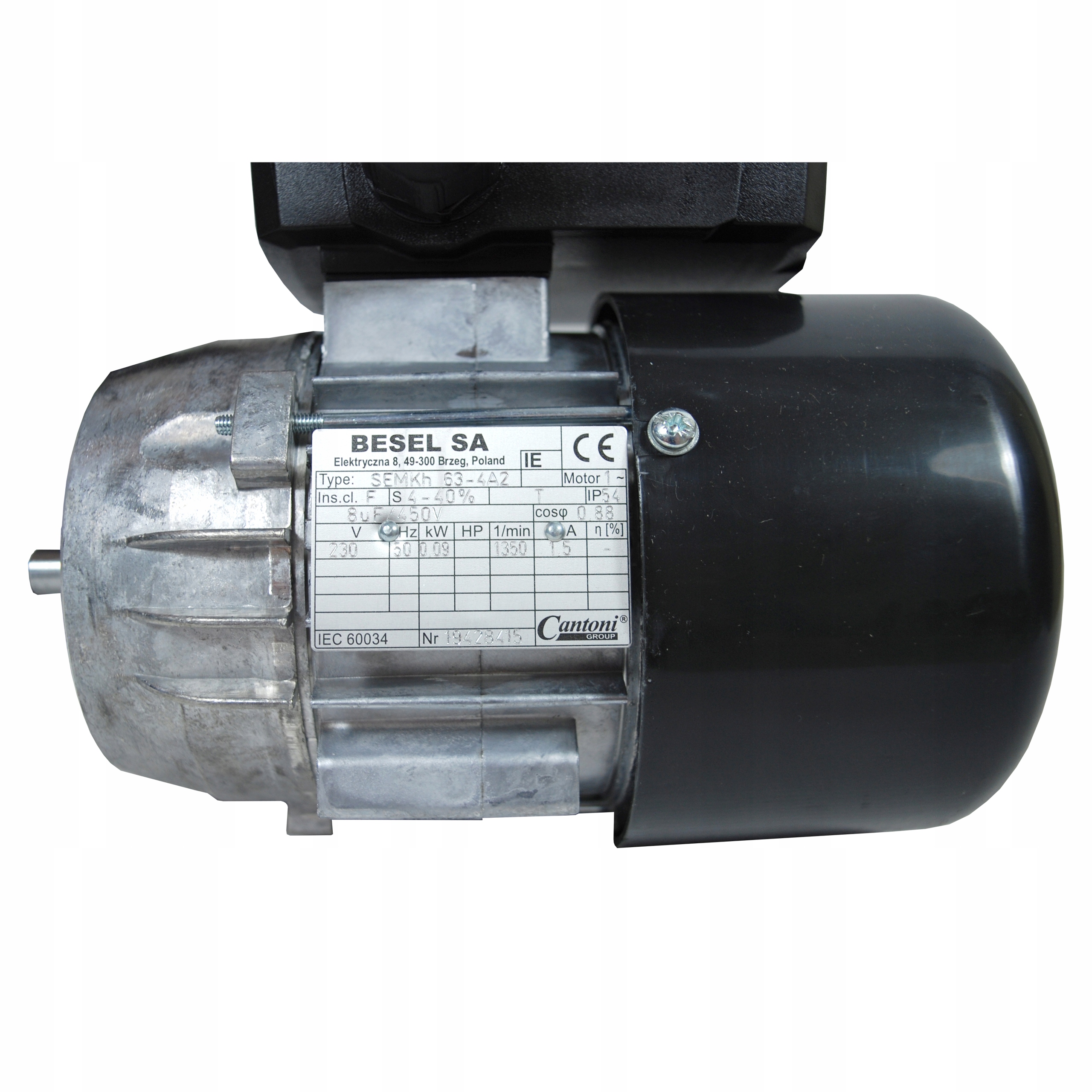 Napájací motor SEMKH63-4A2 0,09 KW P / L BESEL