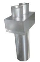 Priechodná rozširujúca skrinka 2 × 75 mm / 125 mm TIN