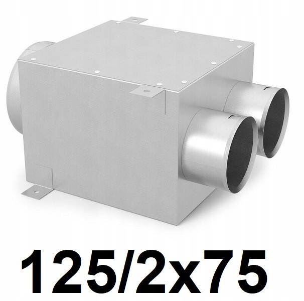 Rekuperátor – Rekuperačný box 125 / 2 × 75 [mm]
