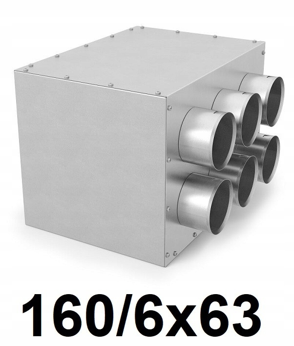 Rekuperátor – Rekuperačný box 160 / 6 × 63 [mm]