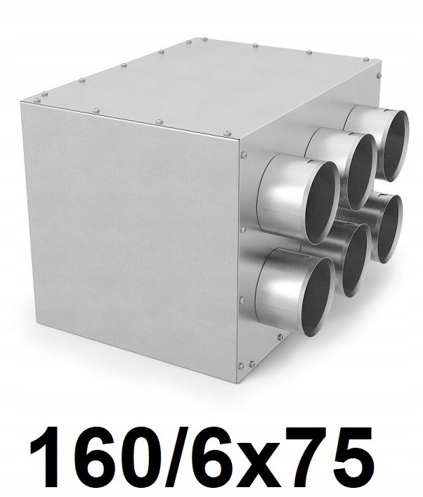 Rekuperátor – Rekuperačný box 160 / 6 × 75 [mm]