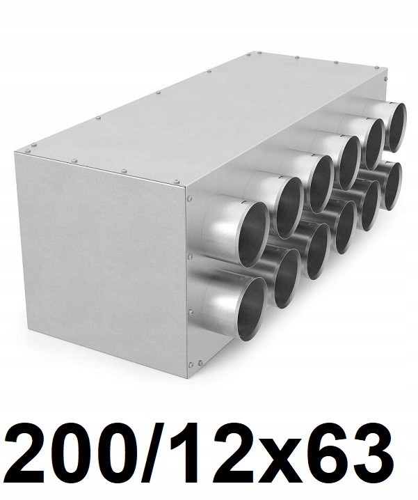 Rekuperátor – Rekuperačný box 200 / 12 × 63 [mm]