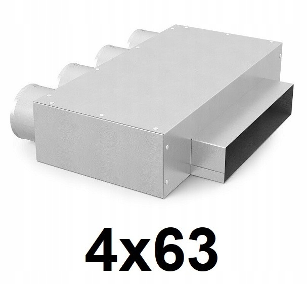 Rekuperátor – Rekuperačný box 250 × 50 / 4 × 63 [mm]