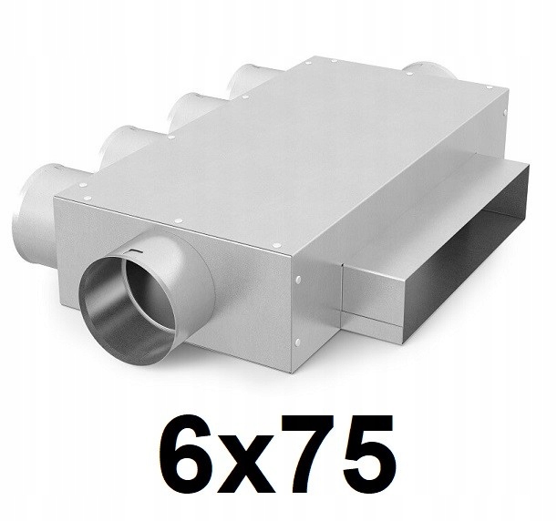 Rekuperátor – Rekuperačný box 250 × 50 / 6 × 75 [mm]