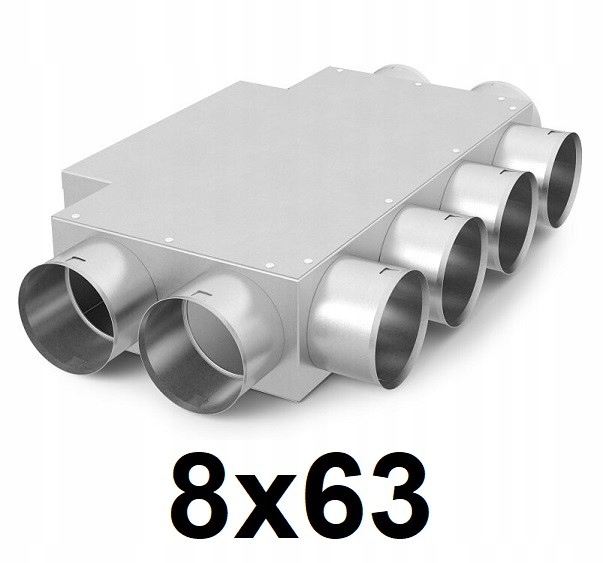 Rekuperátor – Rekuperačný box 250 × 50 / 8 × 63 [mm]