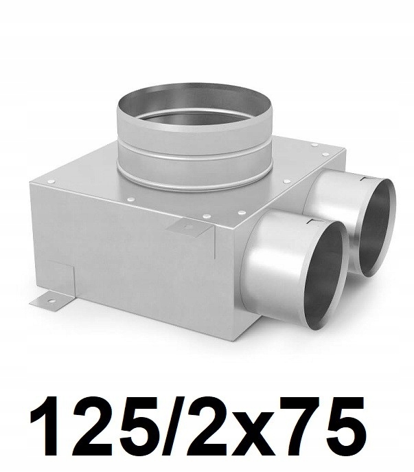 Rekuperátor -  Rozvodná skriňa pre rekuperáciu 125-2x75 [mm]