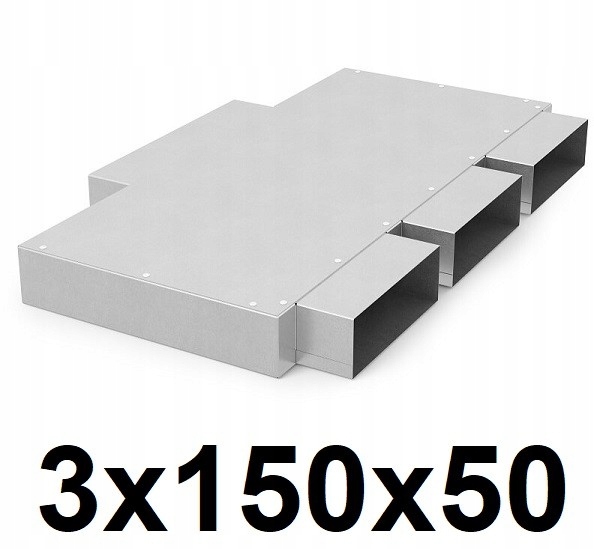 Rekuperátor – Pretlaková komora 250 × 50 / 3 × 150 × 50 [mm]