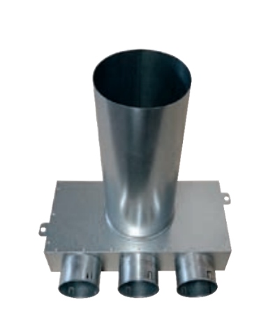 Prepojovacia komora 3 × 75 mm / 125 mm. VENTILÁCIA BOXU