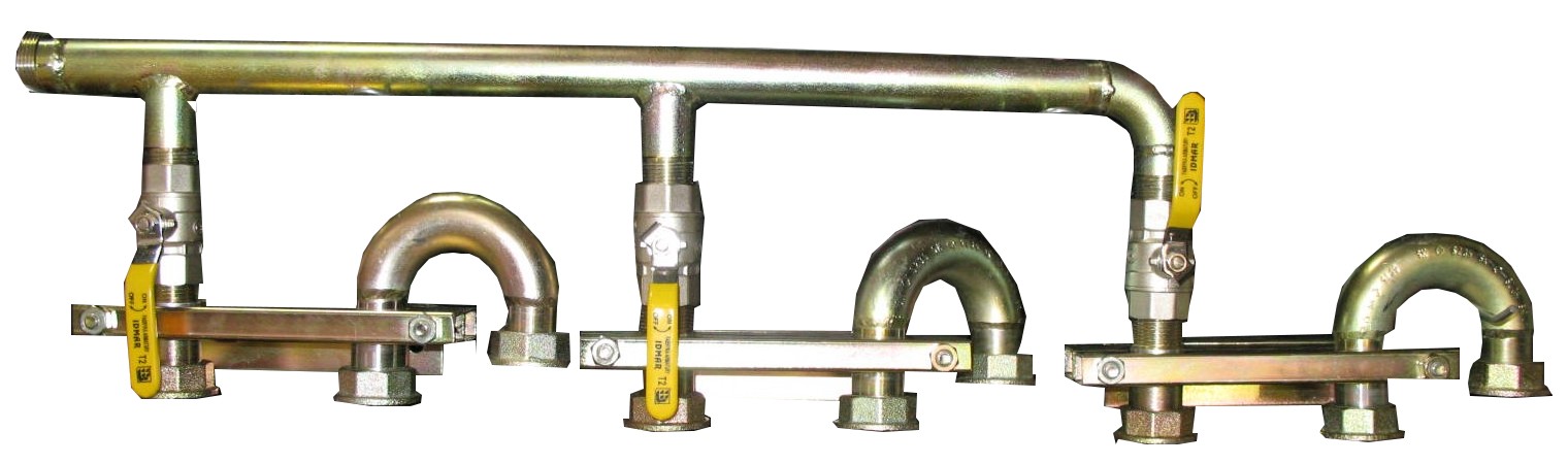 Vodováha pre tri plynomery, rozstup 130 mm
