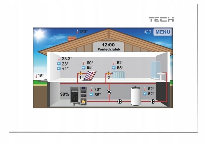 Izbový regulátor TECH ST-281 BIELY regulátor 130