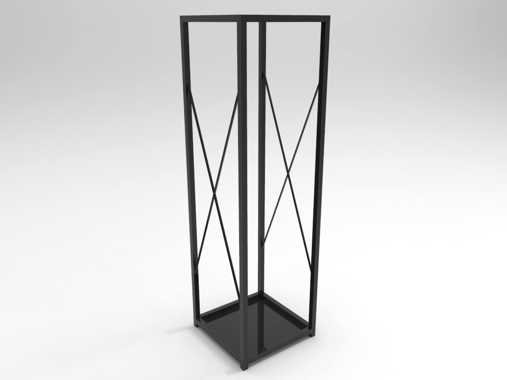 Stojan, kôš na drevo Stojan na krbové drevo 120cm, LOFT, priemyselný