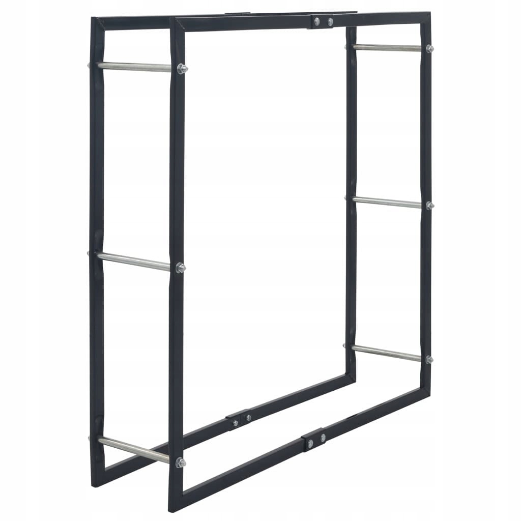 Stojan, kôš na drevo Stojan na palivové drevo, čierny, 100 x 25 x 100 c