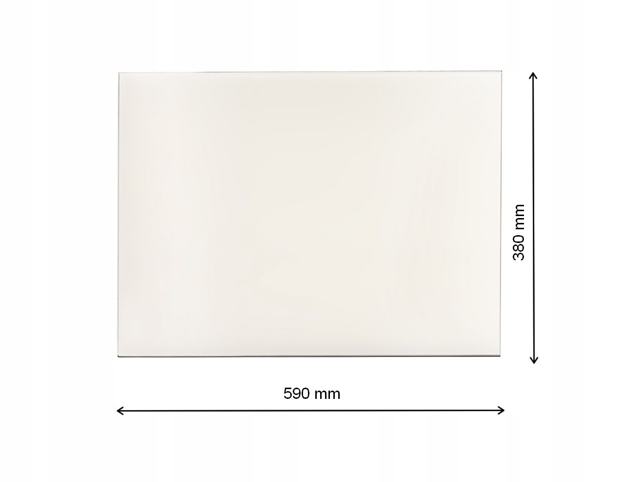 Krbová vložka - Sklo krbovej vložky 380mm x 590mm