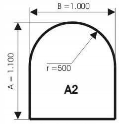 Krbová vložka - Sklo - podstavec pre krb 6mm sklo 110x100 cm
