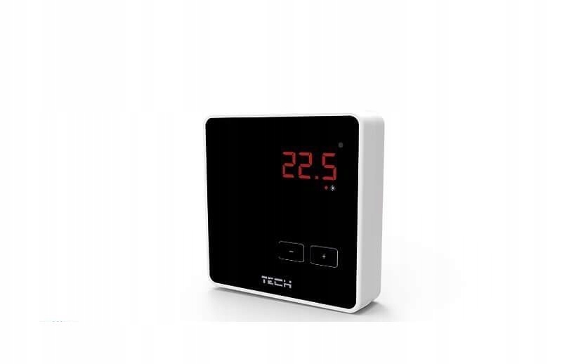 Tech R-8Z čierny bezdrôtový regulátor izieb
