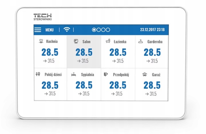 Kabelový ovládací panel tech M-9R + modul wifi