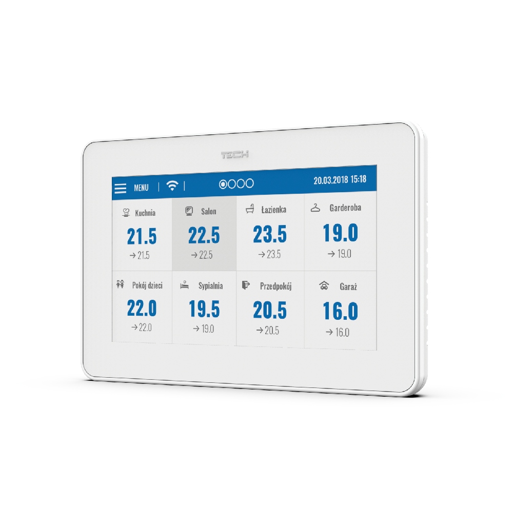 Drôtový ovládací panel TECH M-9R + modul wifi