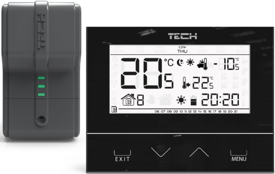 Čierny bezdrôtový ovládač tech ST-292 V2