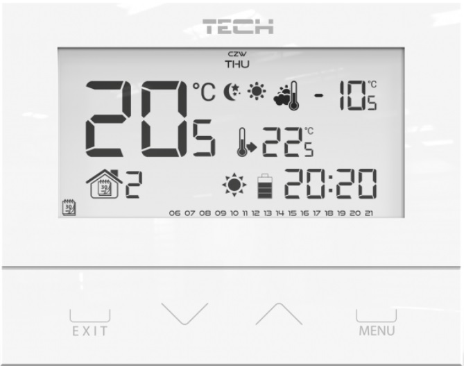Tech ST-292 V3 biely káblový káblový regulátor