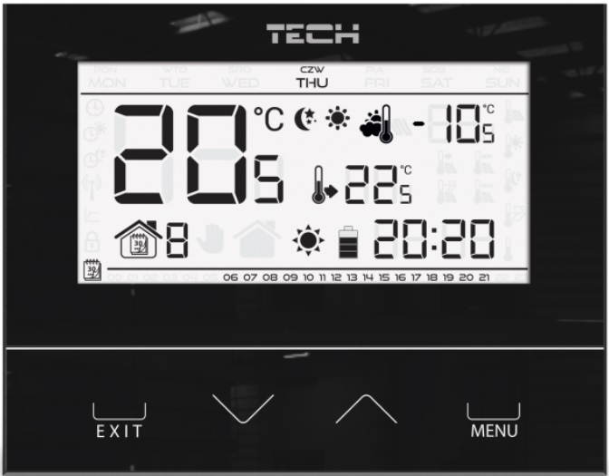 Tech ST-292 V3 čierny káblový regulátor