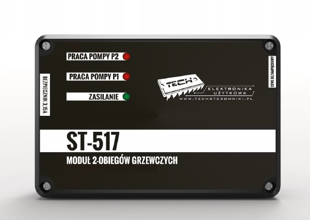 Regulátor TECH ST-517 pre 2 čerpadlá ústredného kúrenia, integrátor