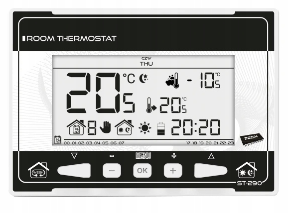 TECHNICKÝ OSVETLENÝ OVLÁDAČ IZBY ST-290v3 126