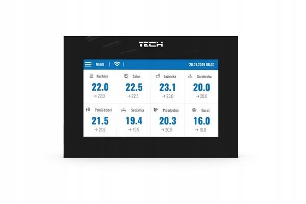 TECH CONTROLLER ST-8S WIFI ČIERNA FARBA DOST24H