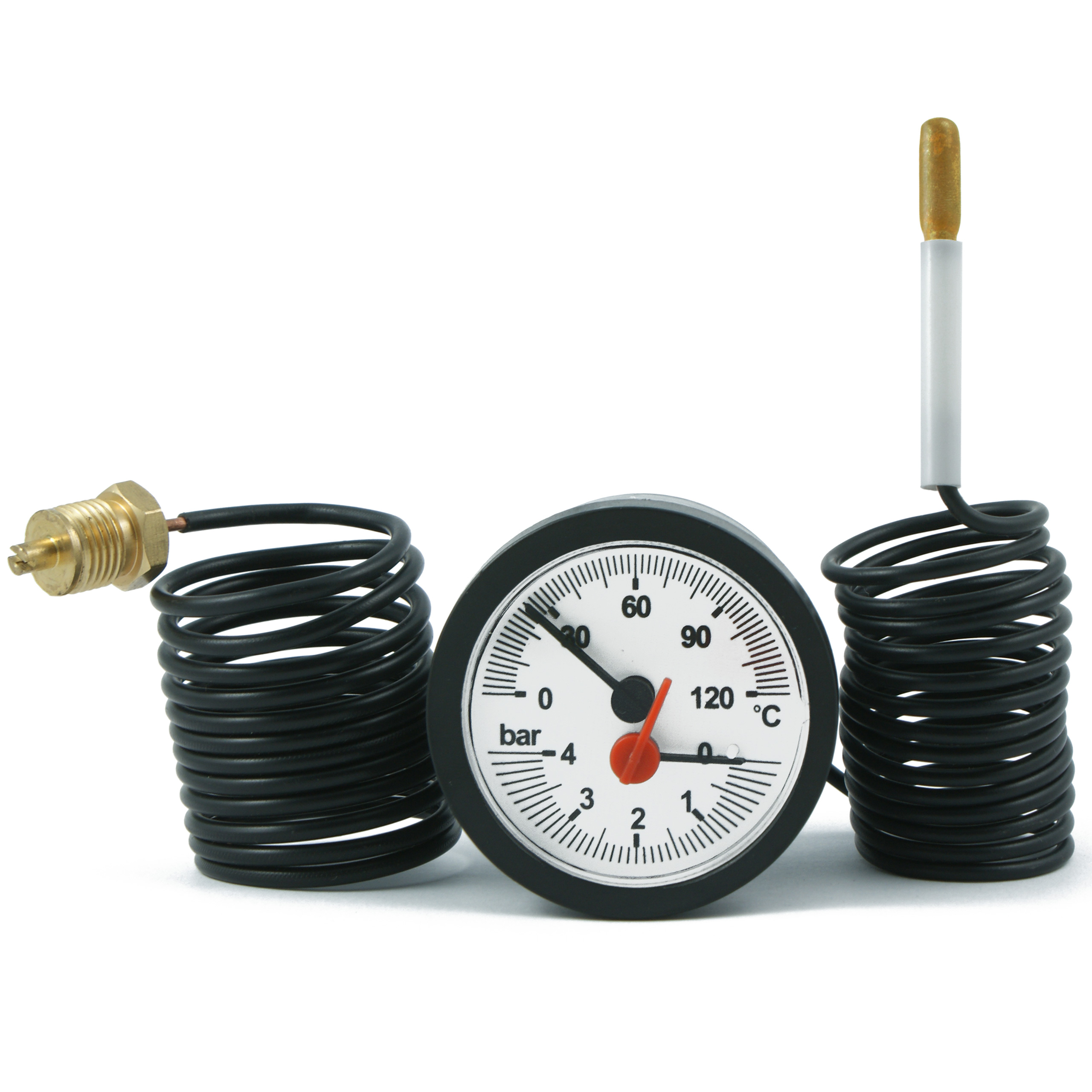 THERMOMANOMETER teplomer manometer 0-120C 0-4bar