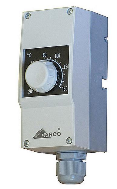 TERMOSTAT AT DARCO, nastaviteľný od 20 do 150 stupňov C.
