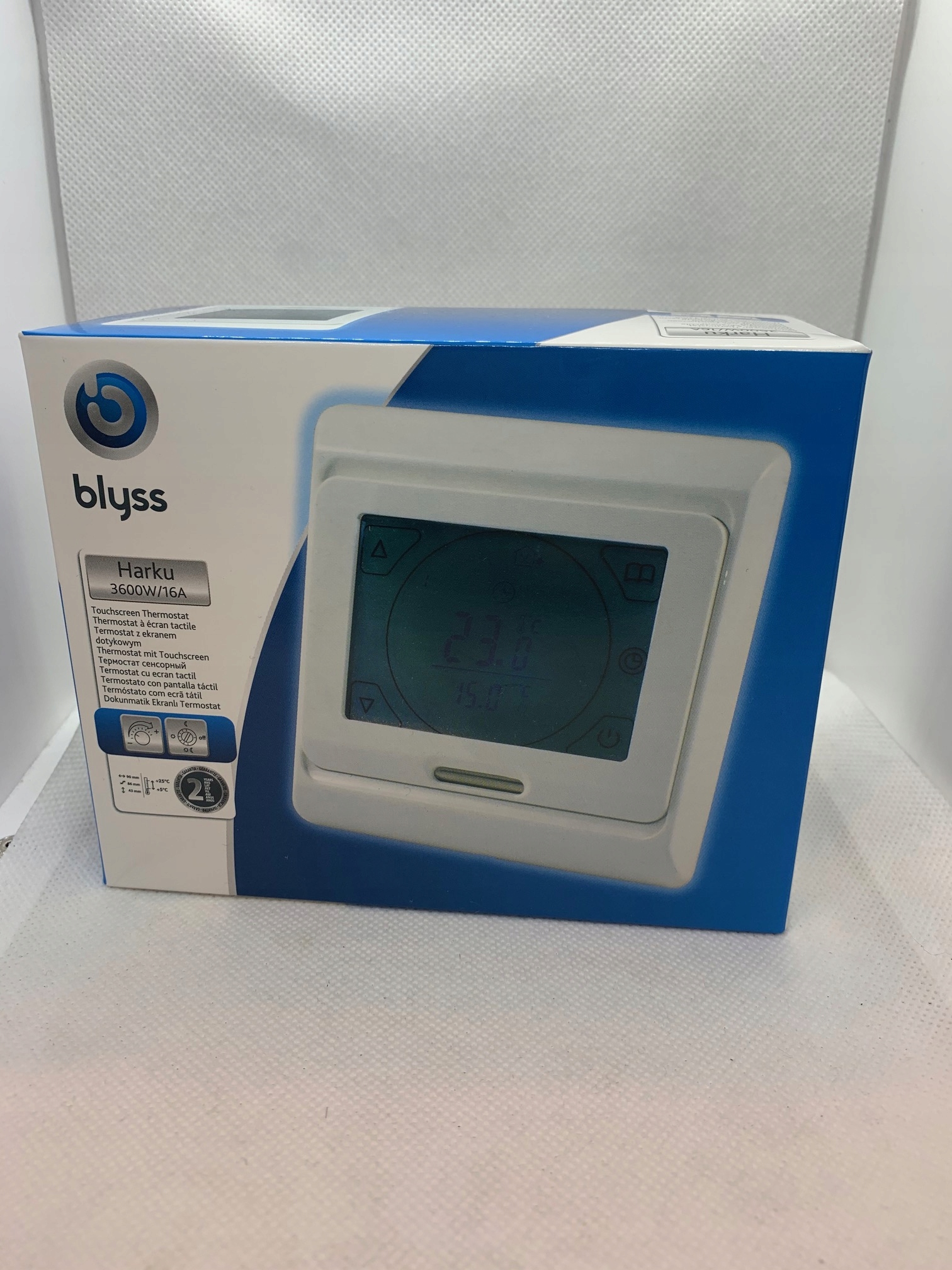 Dotykový termostat blyss hark 3600 W / 16 a